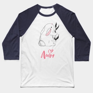 Cute bunny with word love Baseball T-Shirt